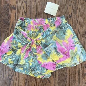 Cynthia Rowley Skort Shorts Sarong Tropical S NWT 100% Rayon